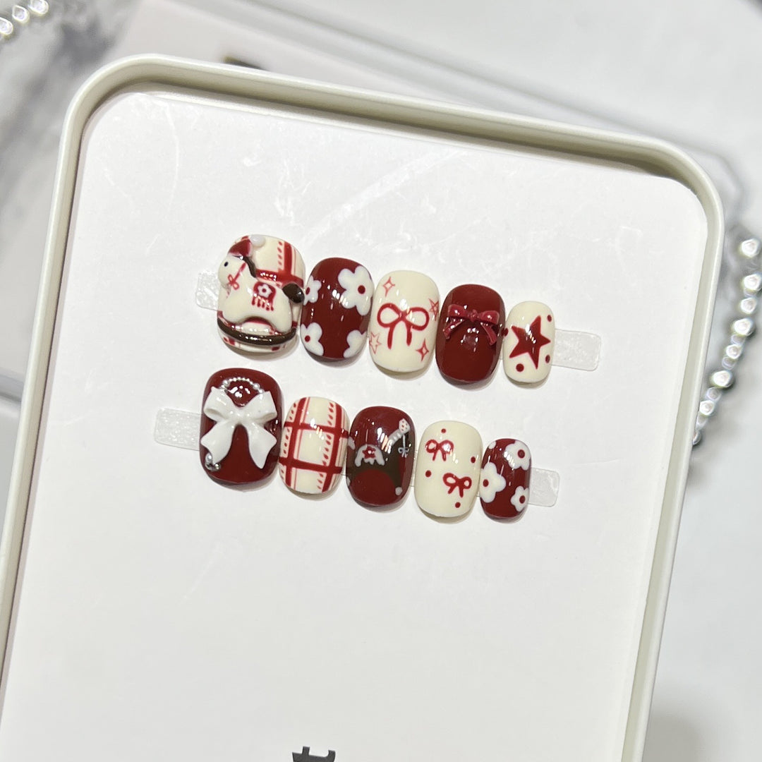 Themed Decorative Press-On Nail Art Set