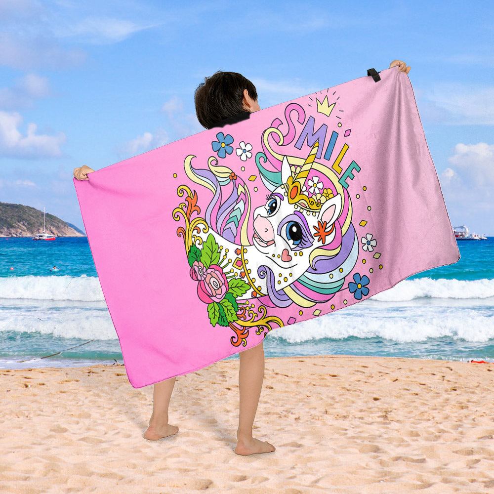 Beach blanket with colorful cupcake design Stornfield