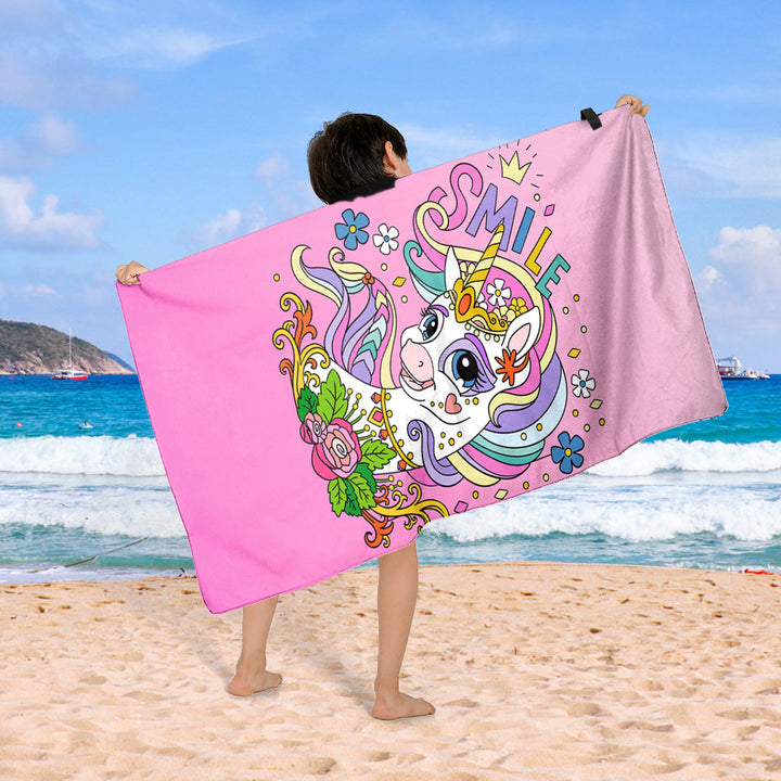 Beach blanket with colorful cupcake design Stornfield