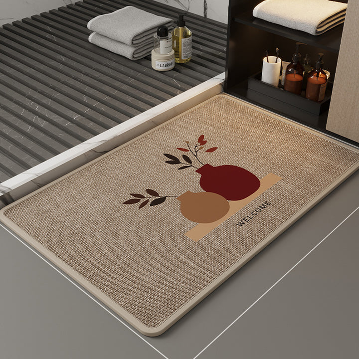 Cute Bunny-Themed Bath Mat