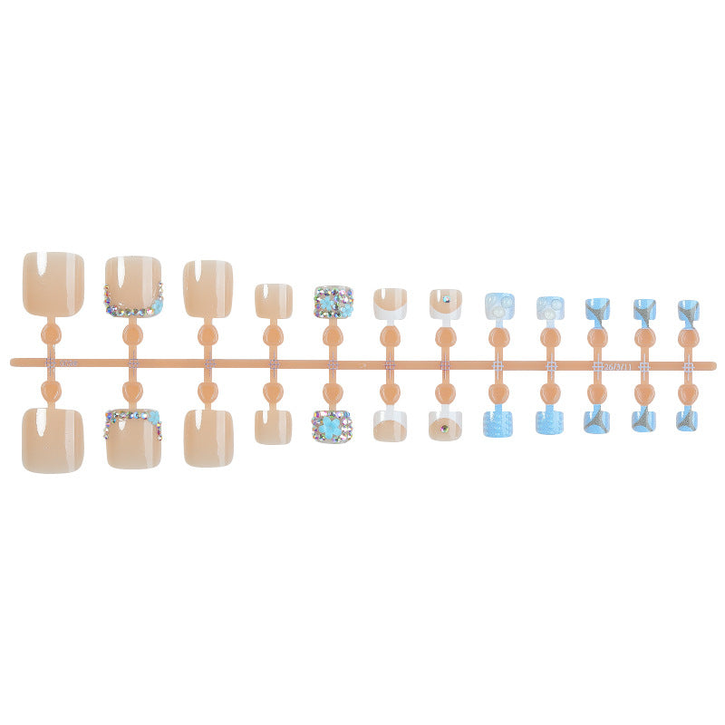 Decorative Press-On Nail Art Set with Sparkling Accents Stornfield