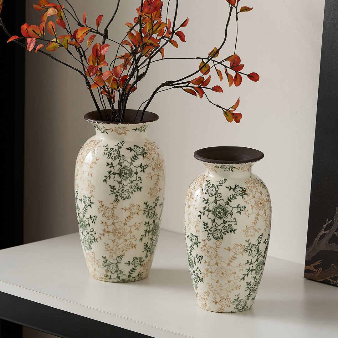 Decorative porcelain vase with floral design Stornfield