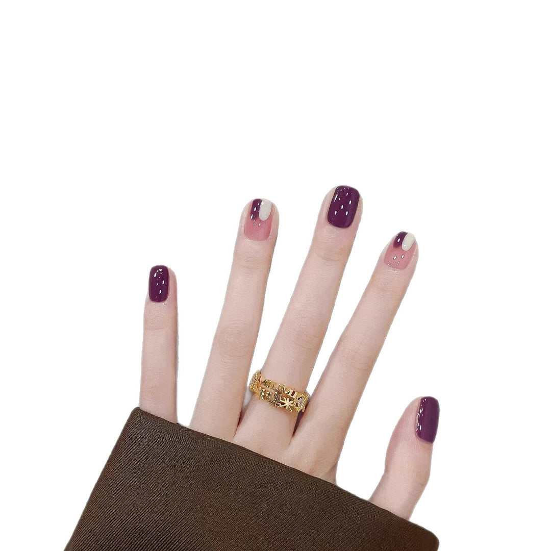 Decorative Press-On Nail Art Set with Unique Patterns