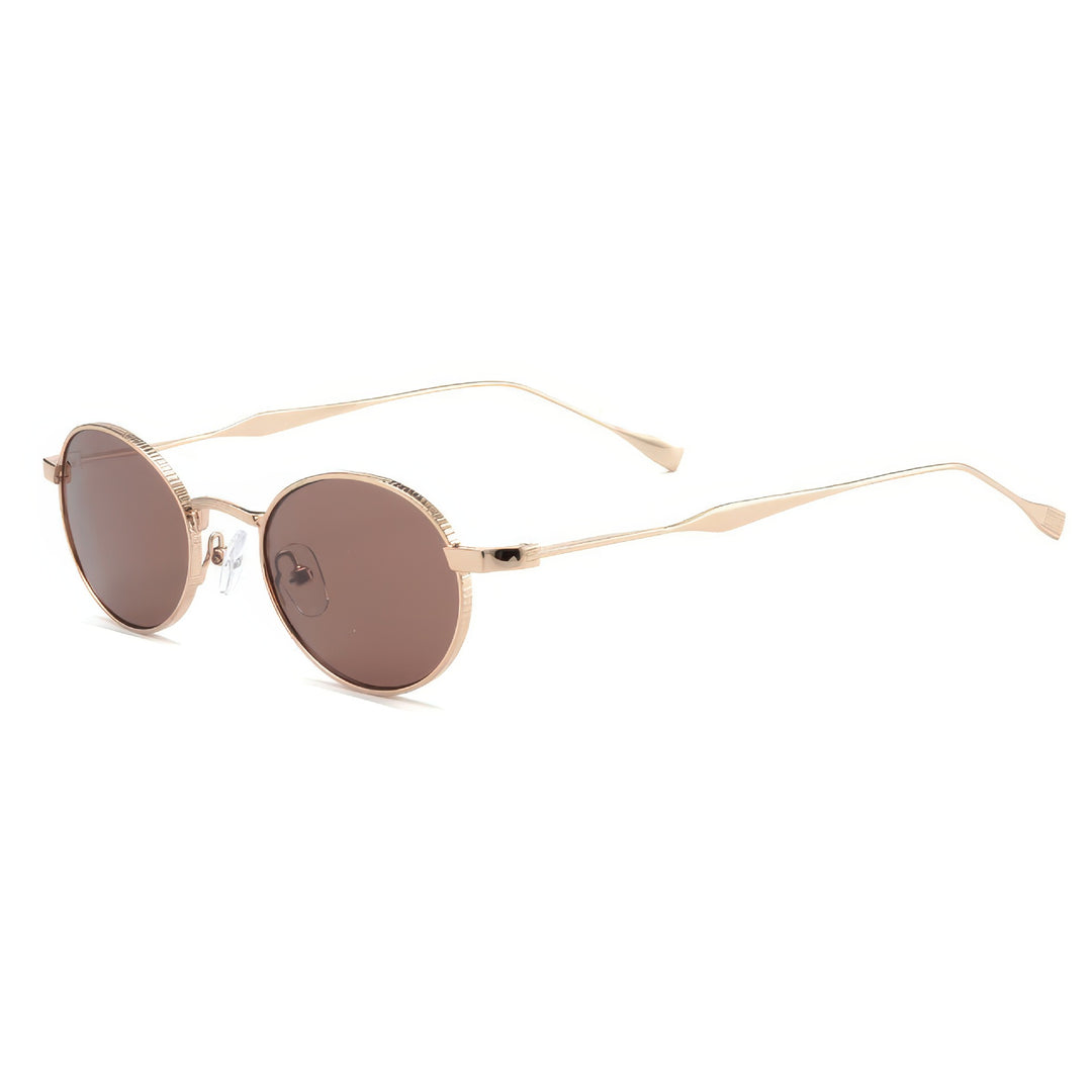 Women's fashionable sunglasses with high-quality metal frame and round lenses Stornfield