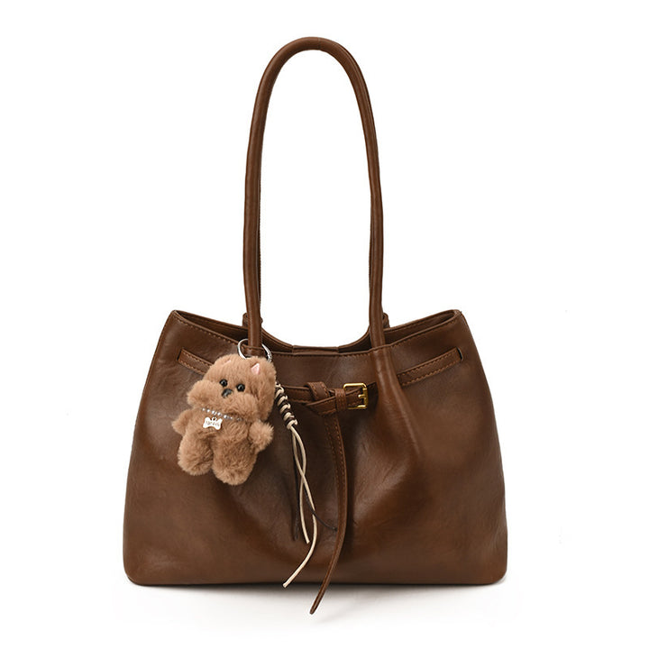 Luxurious Leather Shoulder Tote