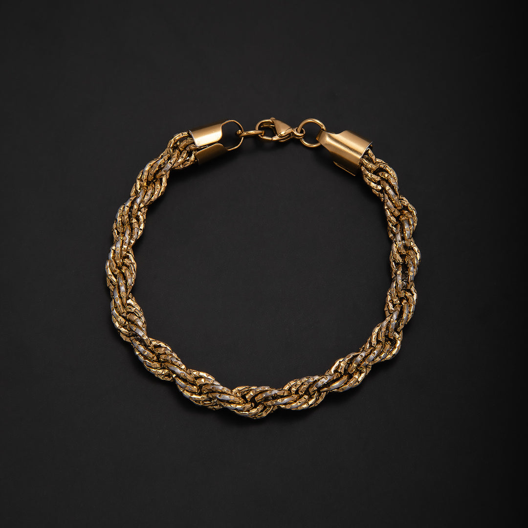 Braided Gold Statement Bracelet Stornfield