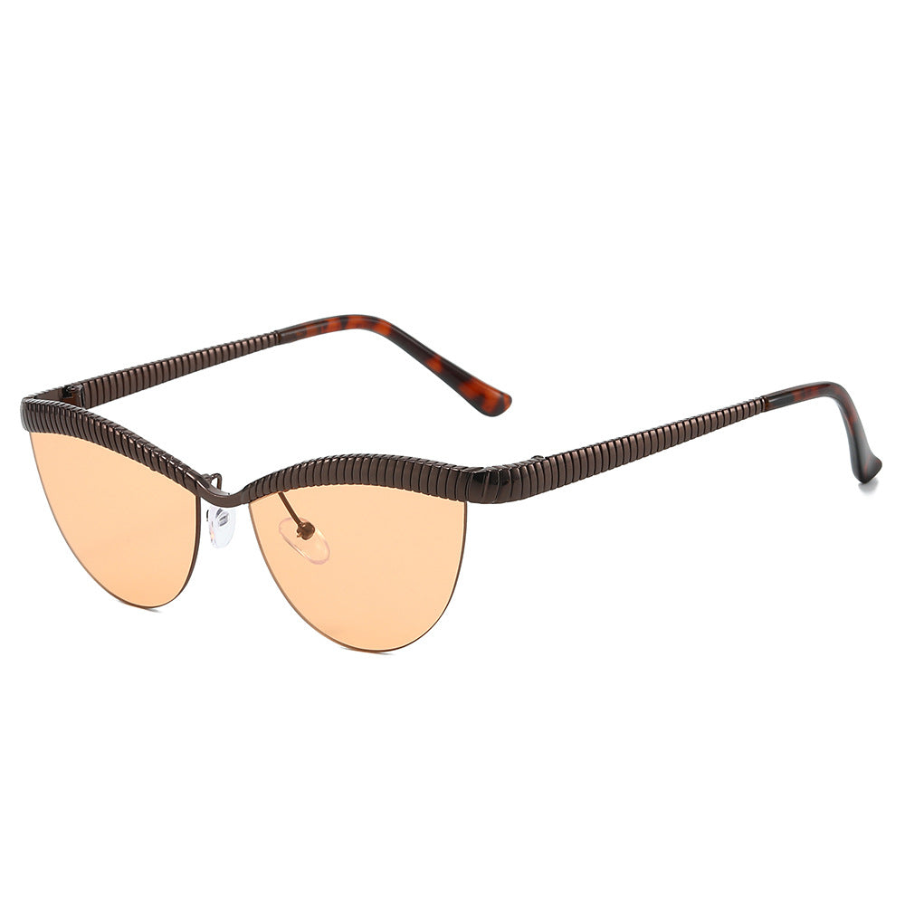 Statement Cat-Eye Sunglasses with Sculpted Metal Frames Stornfield