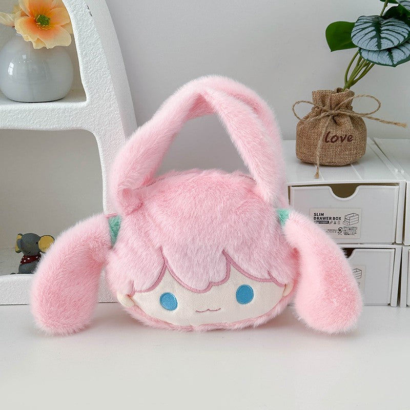 Playful plush handbag with ears and character design Stornfield