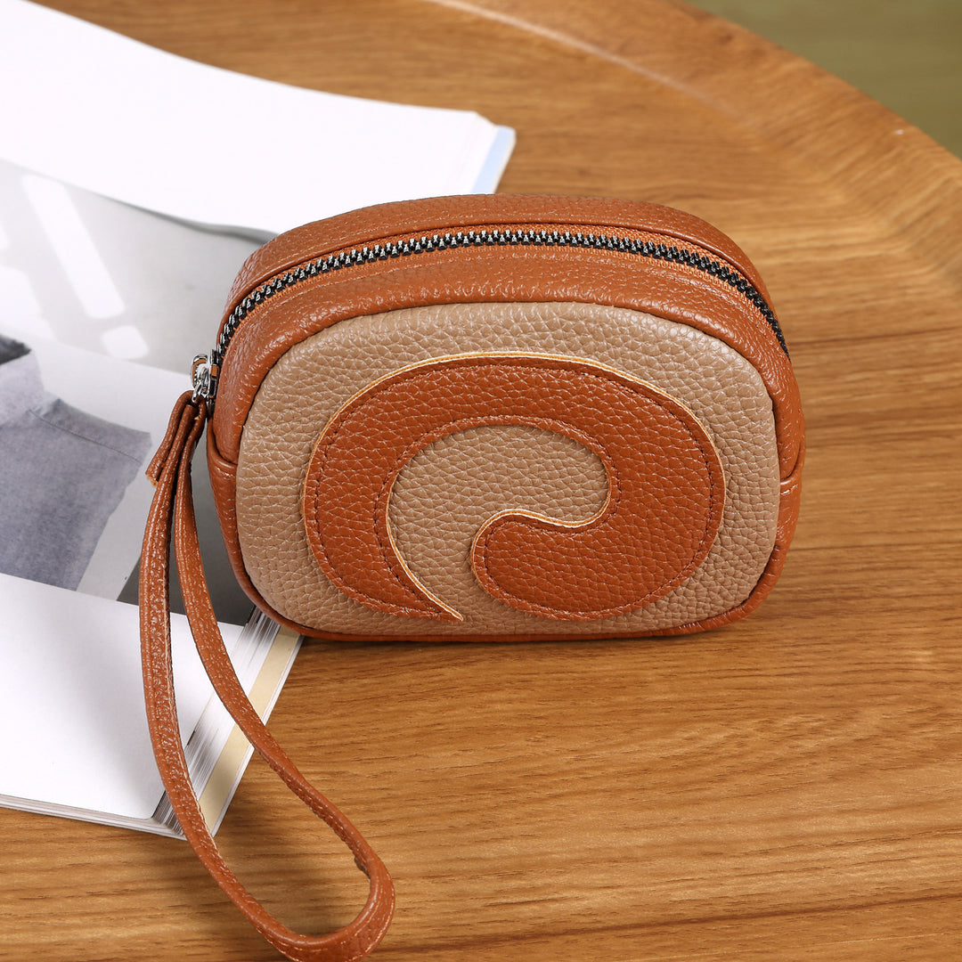 Textured Zip-Around Coin Pouch