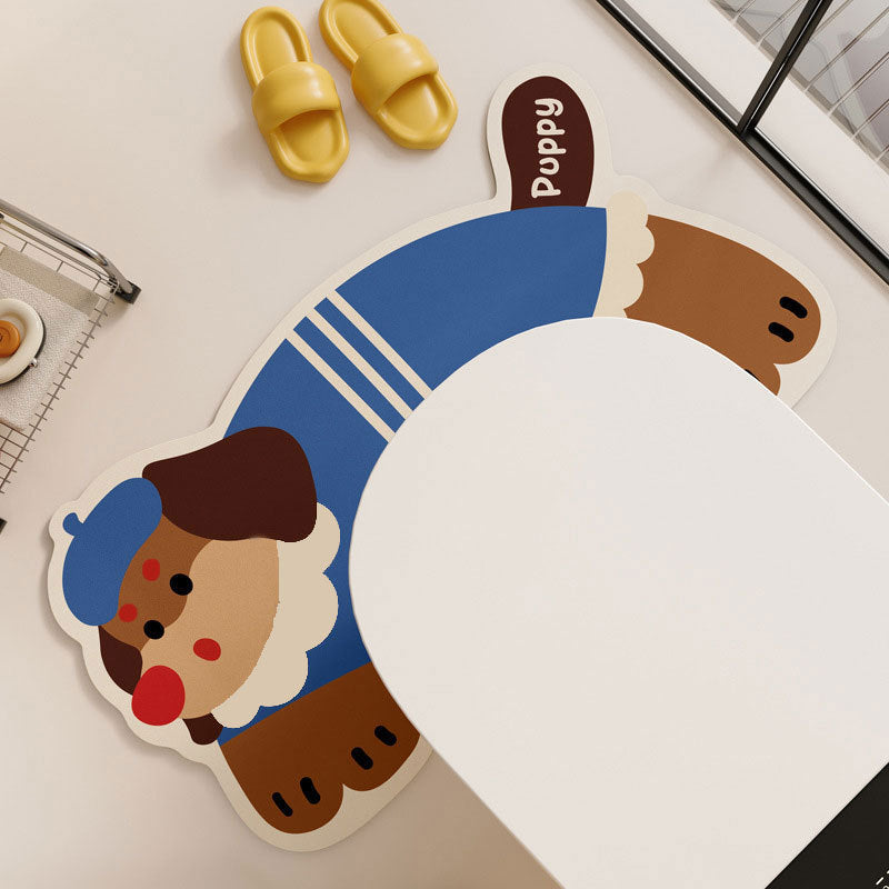 Playful Cat Shaped Bath Mat