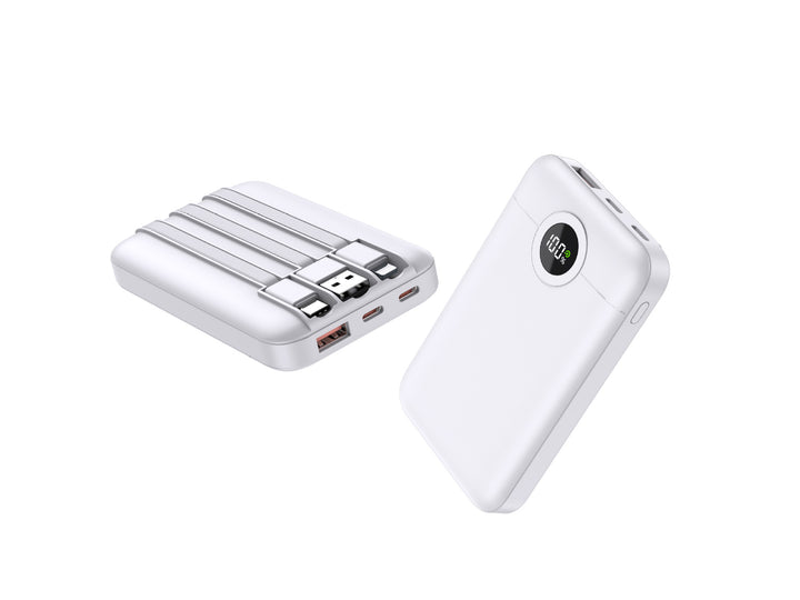 Portable power bank with intelligent cable management and LED charging status display Stornfield