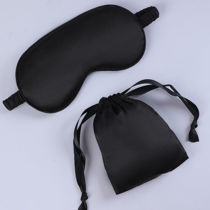 Women's nano silk sleep mask with padded eye area, adjustable elastic band, and storage pouch Stornfield