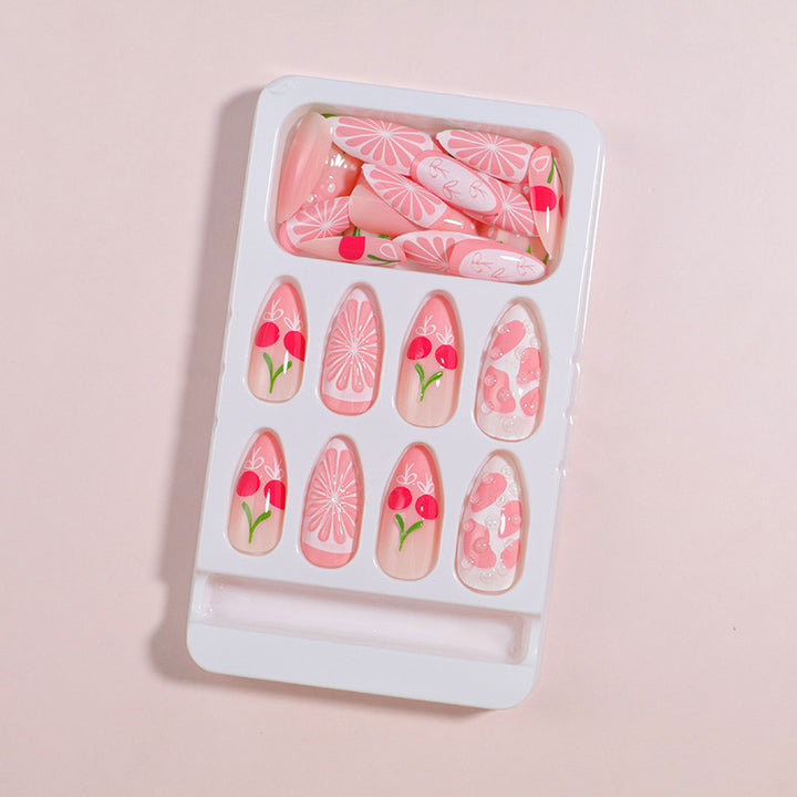 Premium Press-On Nail Set with Decorative Accents Stornfield