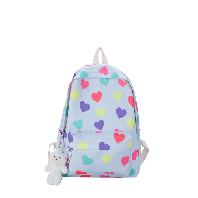 Heart-Patterned Casual Backpack Stornfield