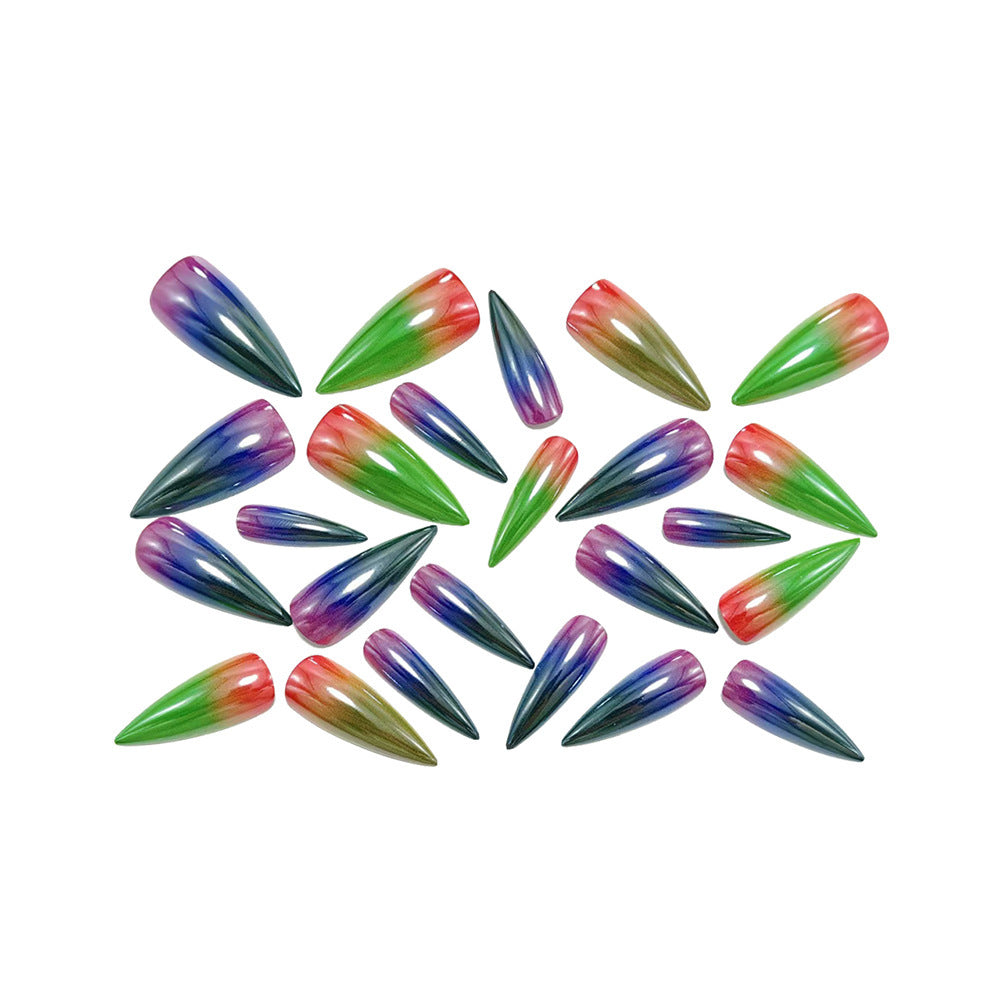 High-shine artificial nails in trendy multicolor design Stornfield