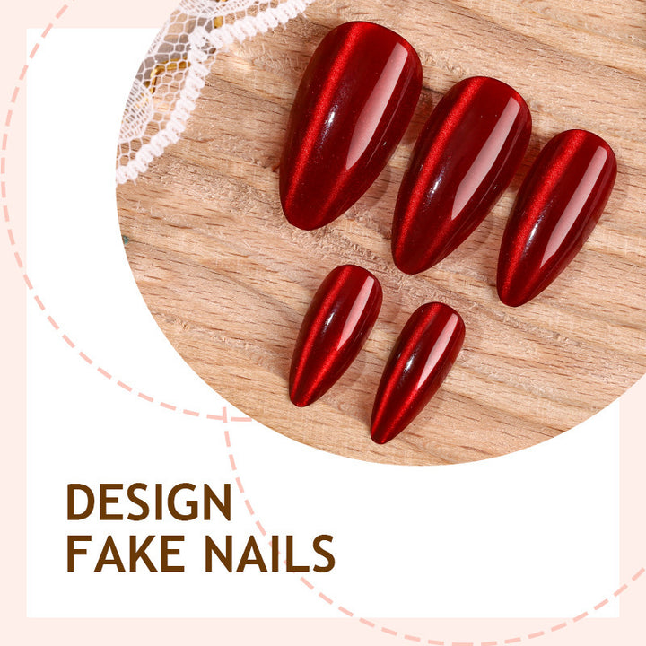 Acrylic nail set with glamorous design and flexible shape Stornfield