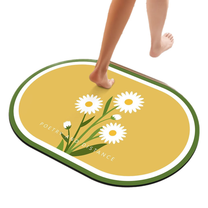 Artistic Floral Bath Mat Stornfield