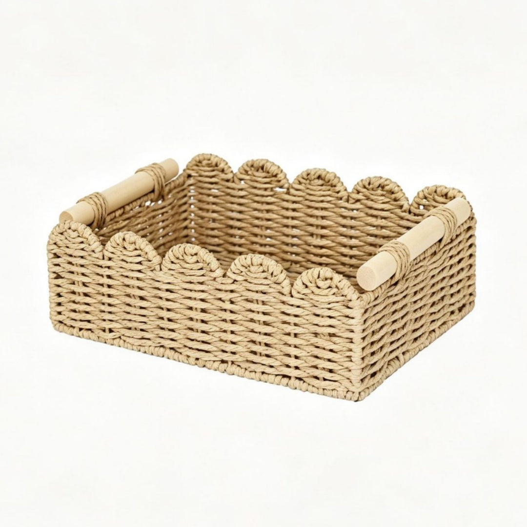 Decorative storage basket with wave edge Stornfield