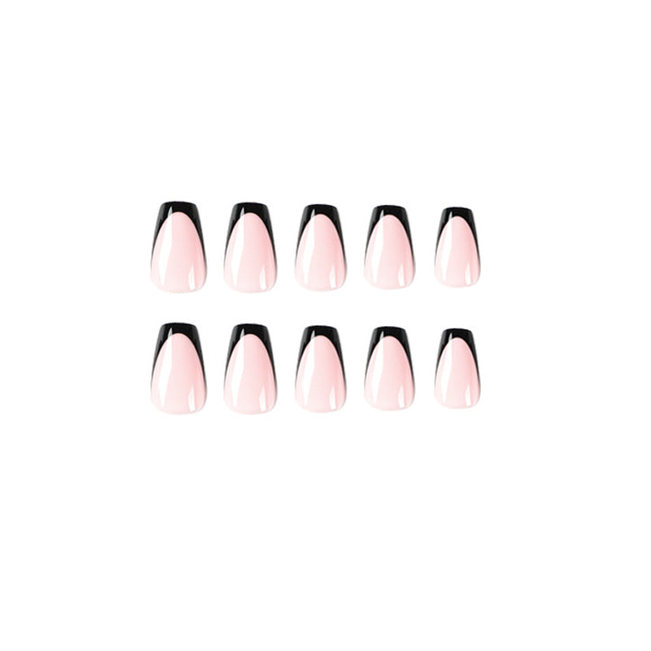 Elegant stiletto nails with contrasting French tip Stornfield