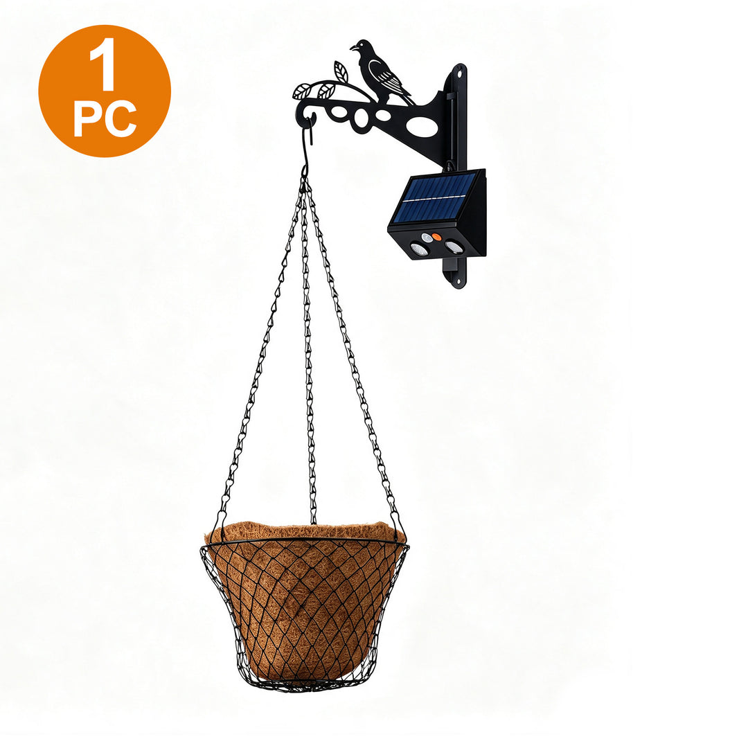 Decorative Solar-Powered Hanging Planter