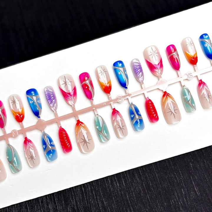 Artistic Press-On Nail Design