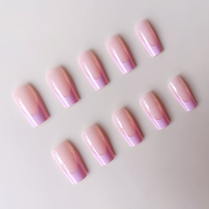 Acrylic nail set with elegant French tip Stornfield