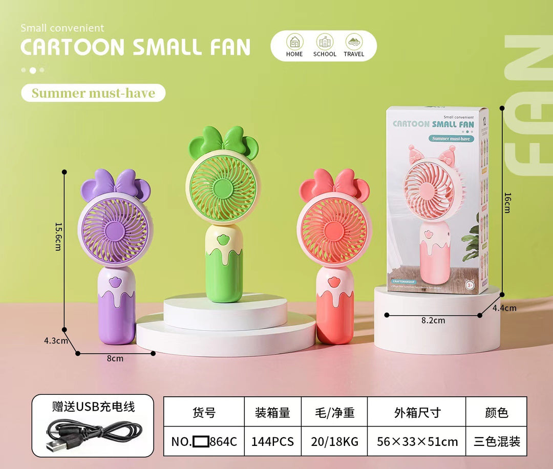 Unisex Cartoon Hand Fan with Cute Animal Design Stornfield
