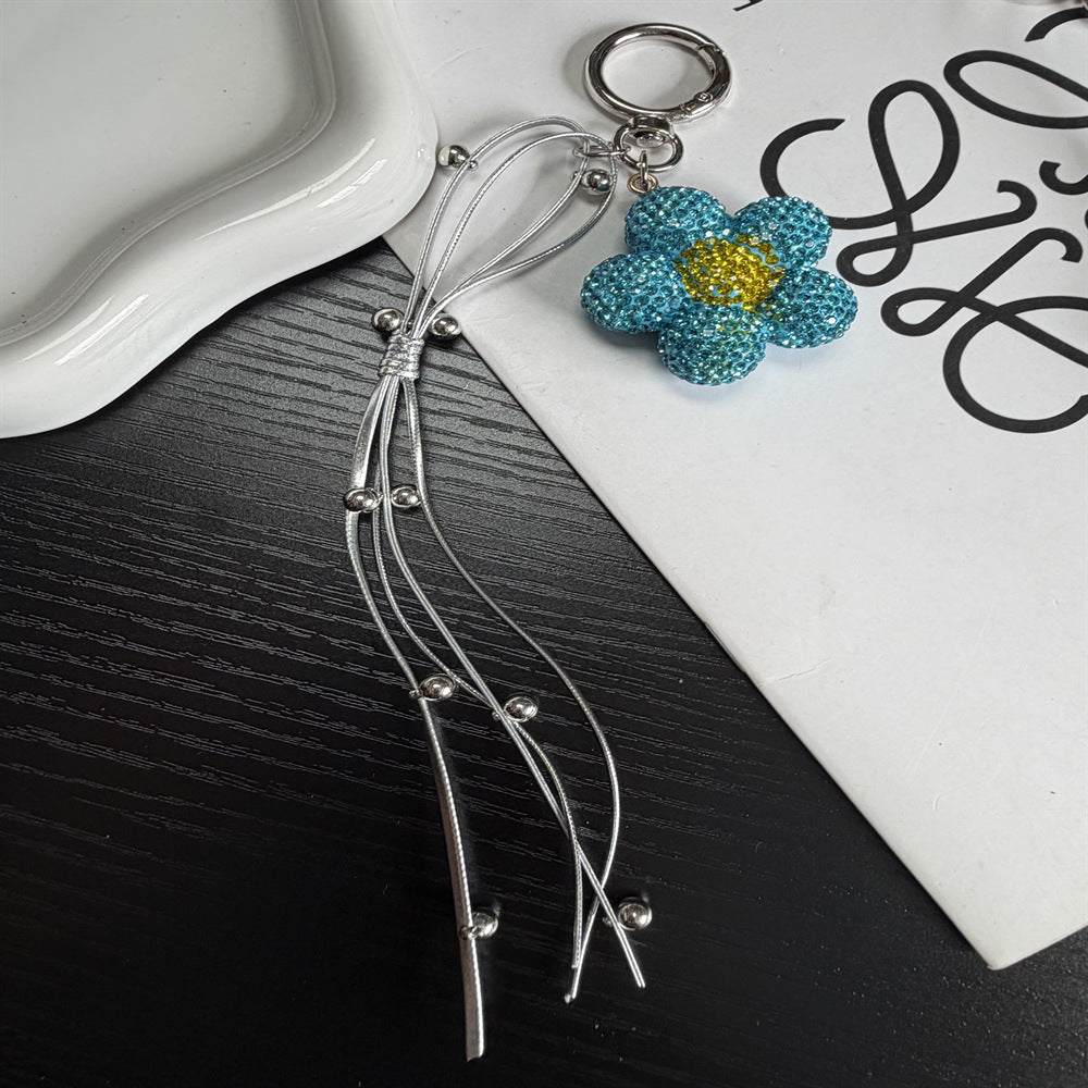Rhinestone Flower Charm Keychain Stornfield