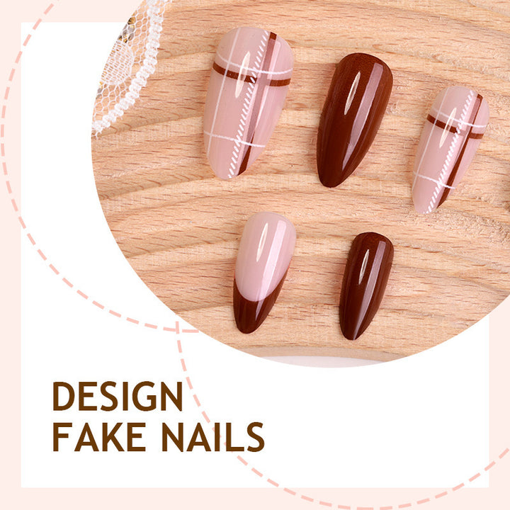 Acrylic Nail Set with Colorful Designs Stornfield