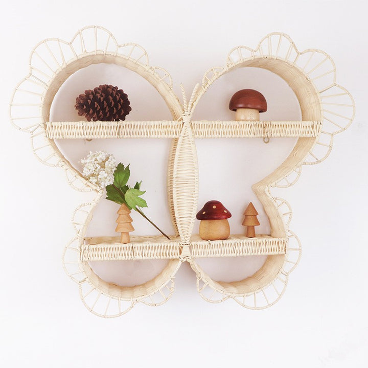Playful wall shelf in butterfly design Stornfield
