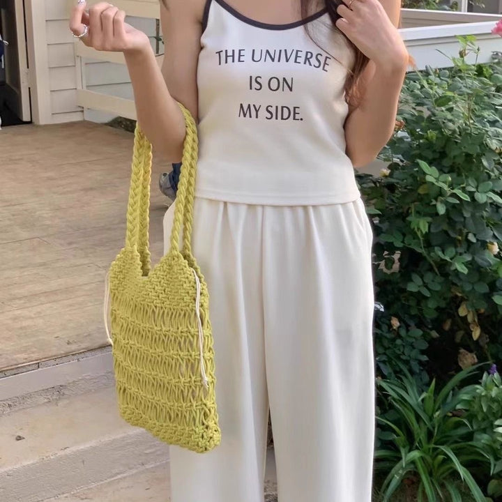 Hand-knotted shopping and beach bag Stornfield