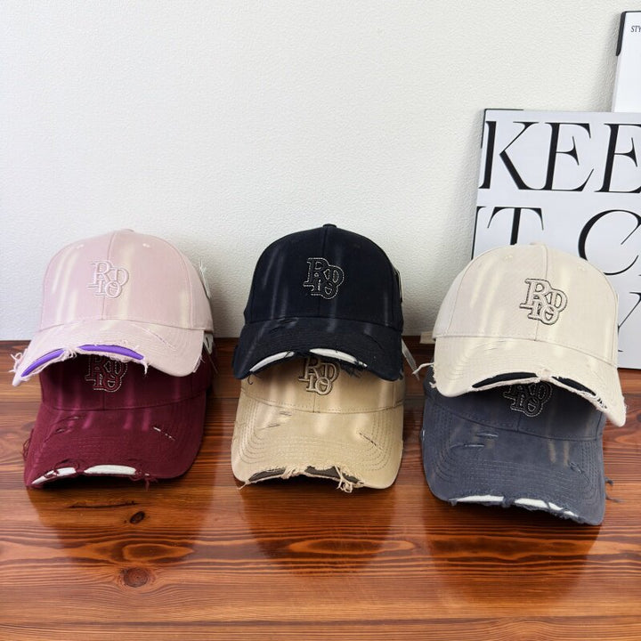 Women's Distressed Classic Cotton Baseball Cap Stornfield