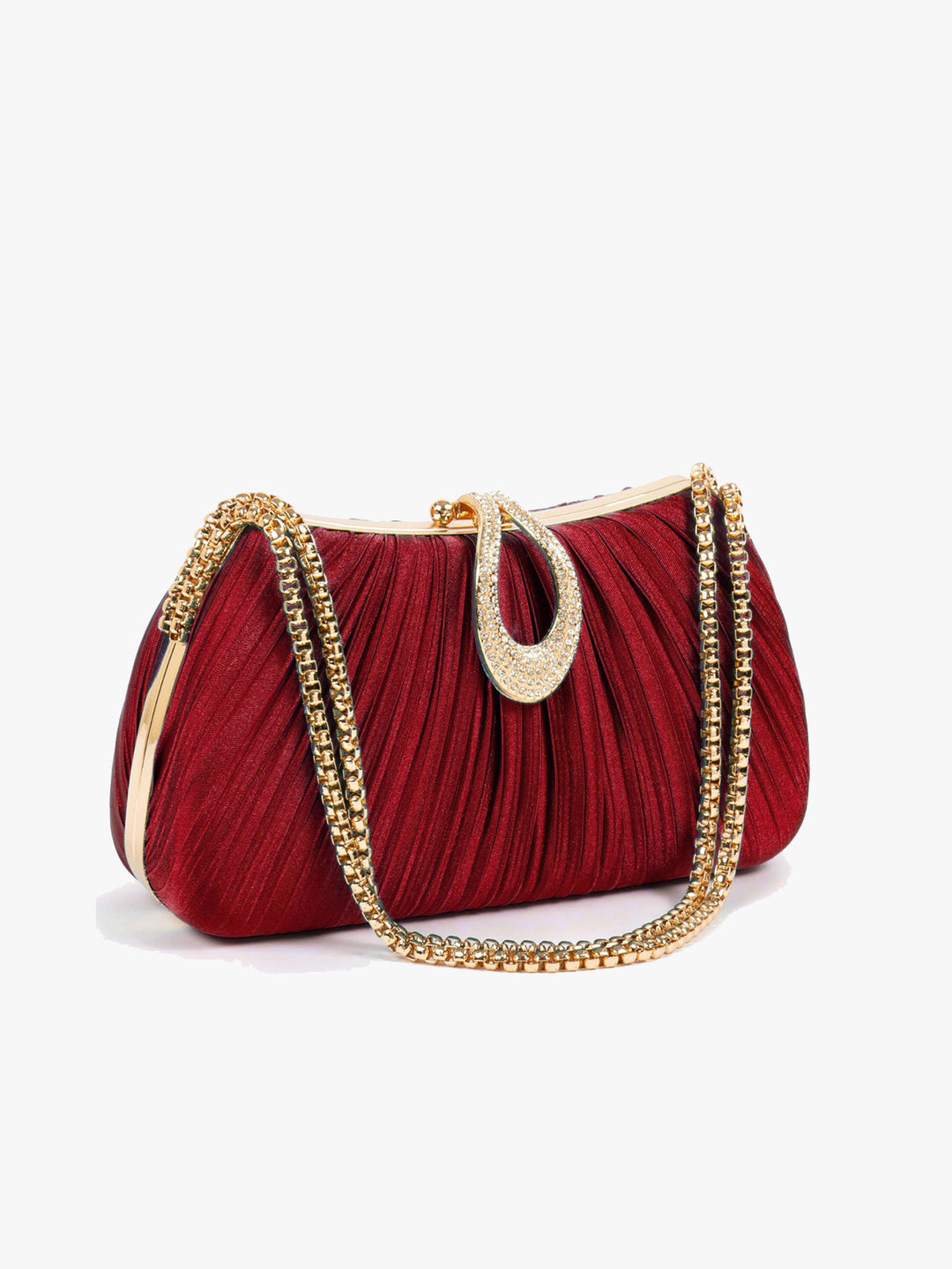 Luxurious Pleated Evening Clutch