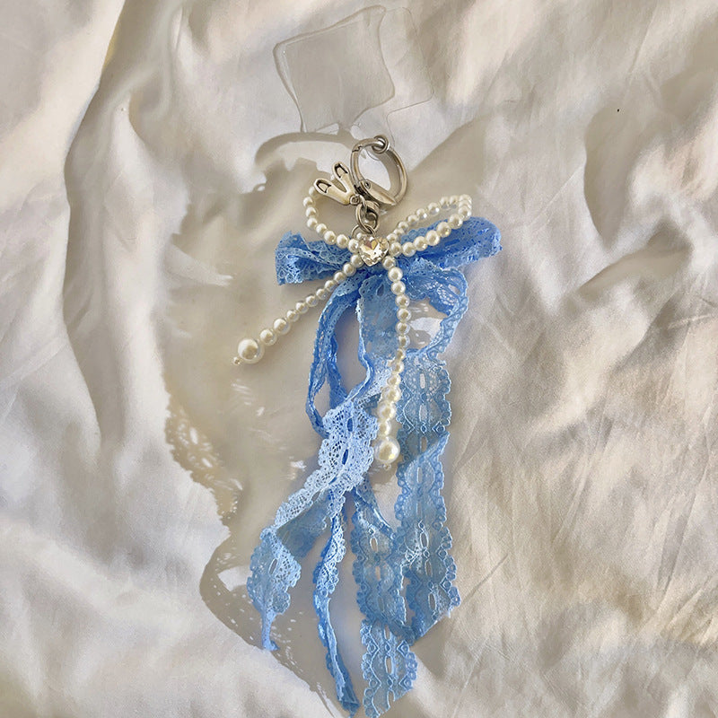 Elegant Pearl Embellished Charm Keychain Stornfield