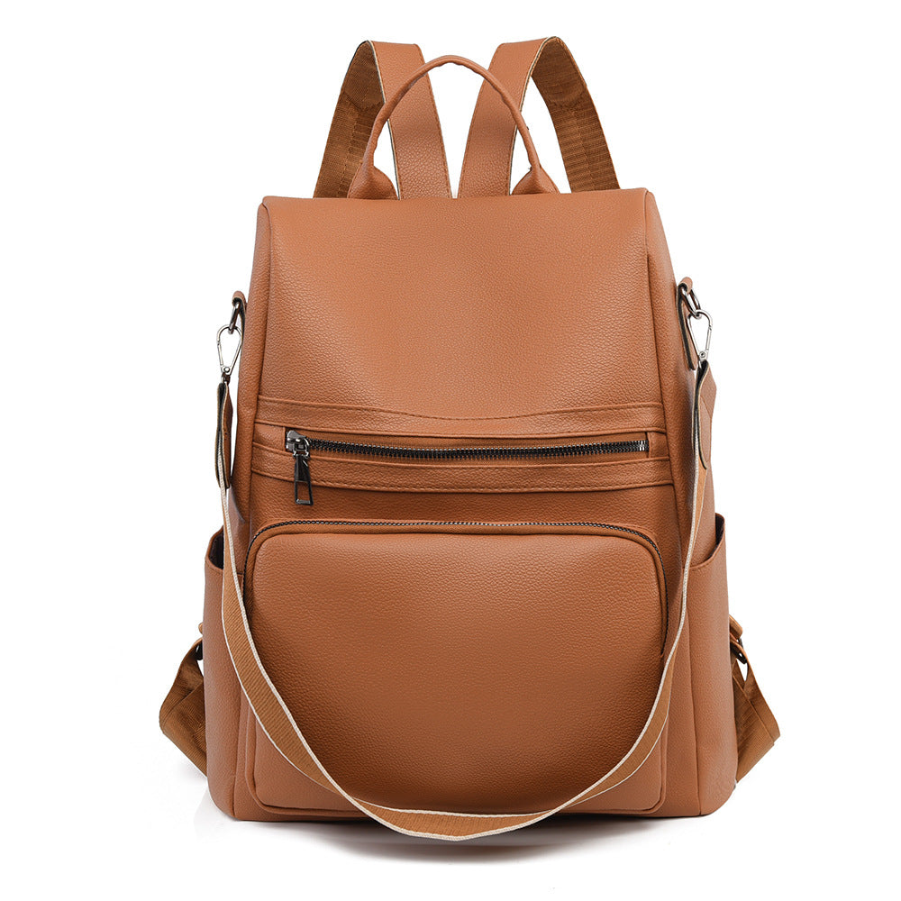 Structured Leather Travel Backpack Stornfield