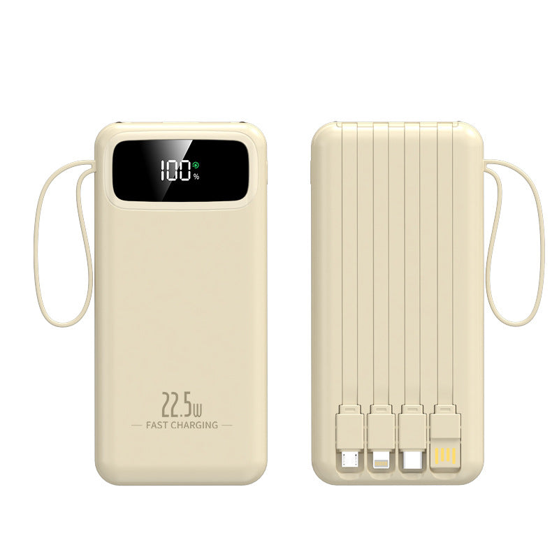 Portable power bank with fast charging function and integrated cables Stornfield