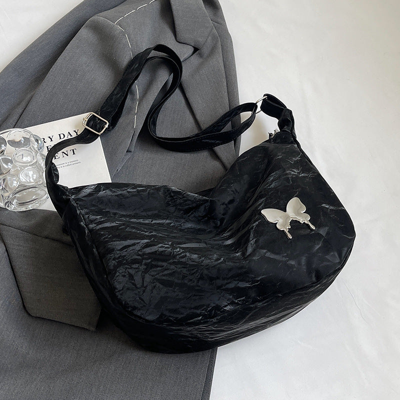 Casual Butterfly-Embellished Shoulder Bag