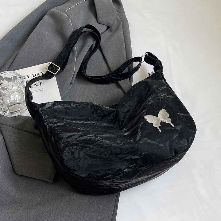Casual Butterfly-Embellished Shoulder Bag
