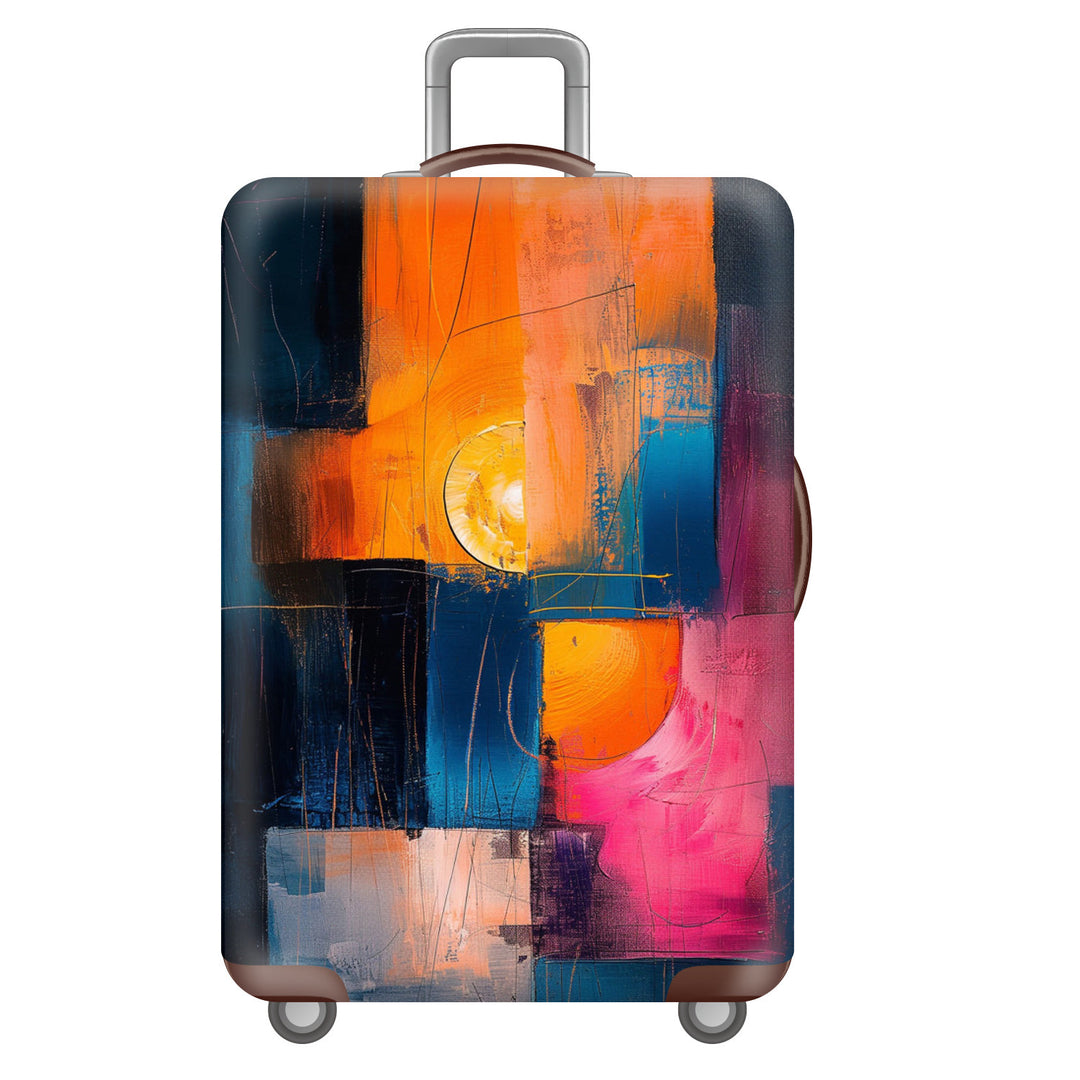 Unisex nan robust hard-shell suitcase with artistic face portrait print and 360° wheels Stornfield