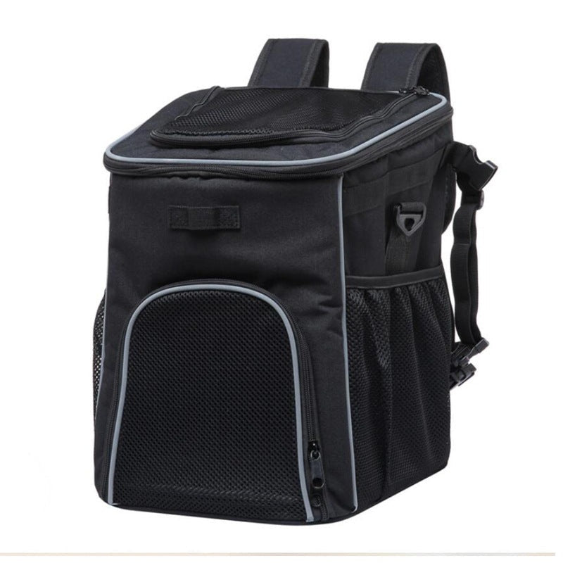 Front-Mounted Pet Carrier Bike Bag with Secure Leash Breathable Mesh Padded Base Reflective Trim Stornfield
