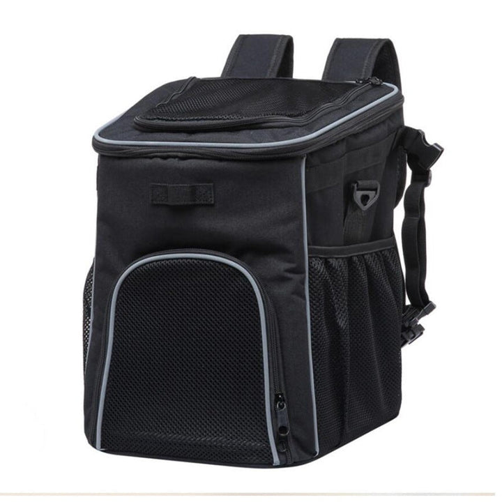 Front-Mounted Pet Carrier Bike Bag with Secure Leash Breathable Mesh Padded Base Reflective Trim Stornfield