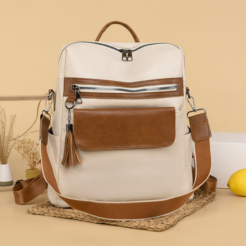 Multi-Functional Faux Leather Backpack Stornfield