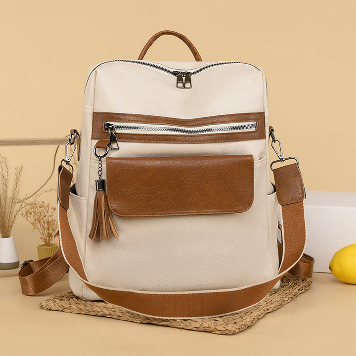Multi-Functional Faux Leather Backpack Stornfield
