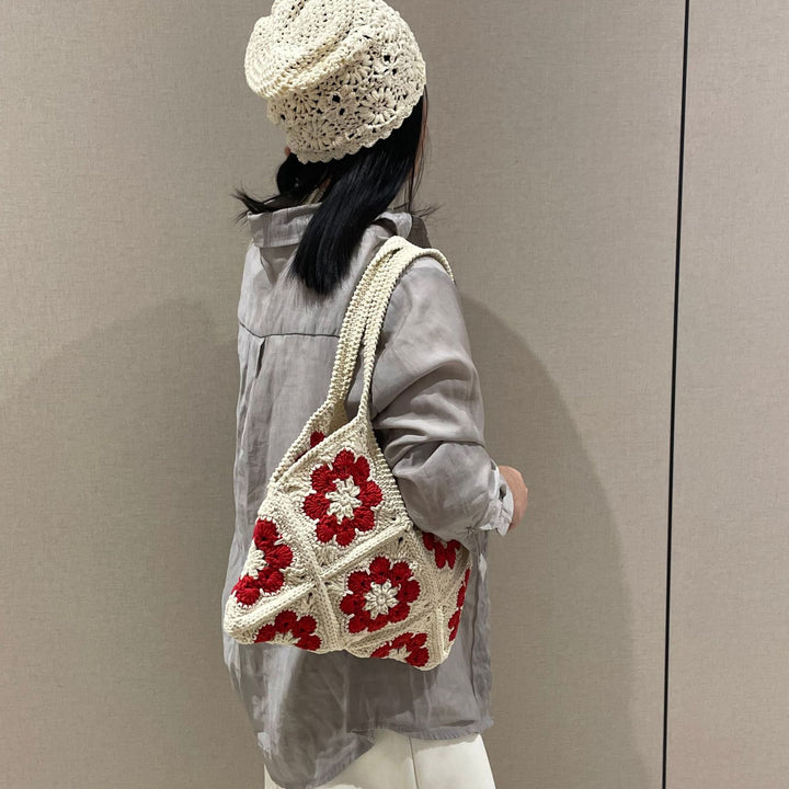 Hand-knotted flower bag Stornfield