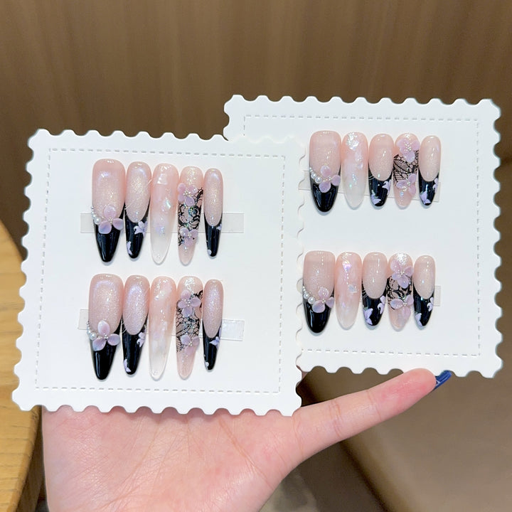 Artificial Nails In Elegant Floral Design Stornfield