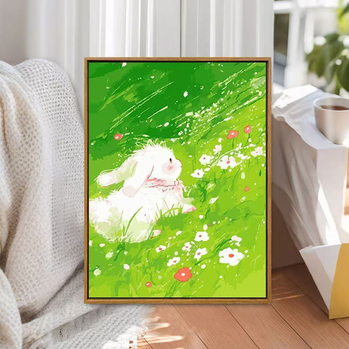 Whimsical Bunny Illustration Canvas Art Stornfield