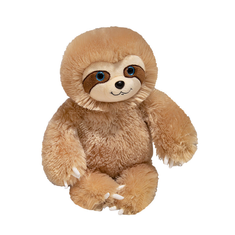 Plush Sitting Sloth Cuddle Companion with Poseable Limbs and Embroidered Face Stornfield