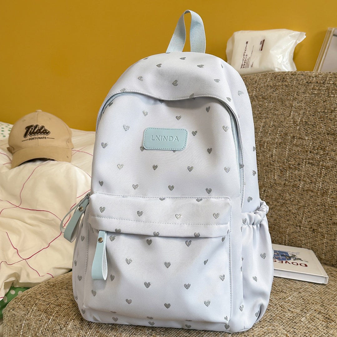 Fun Heart-Print Backpack Stornfield