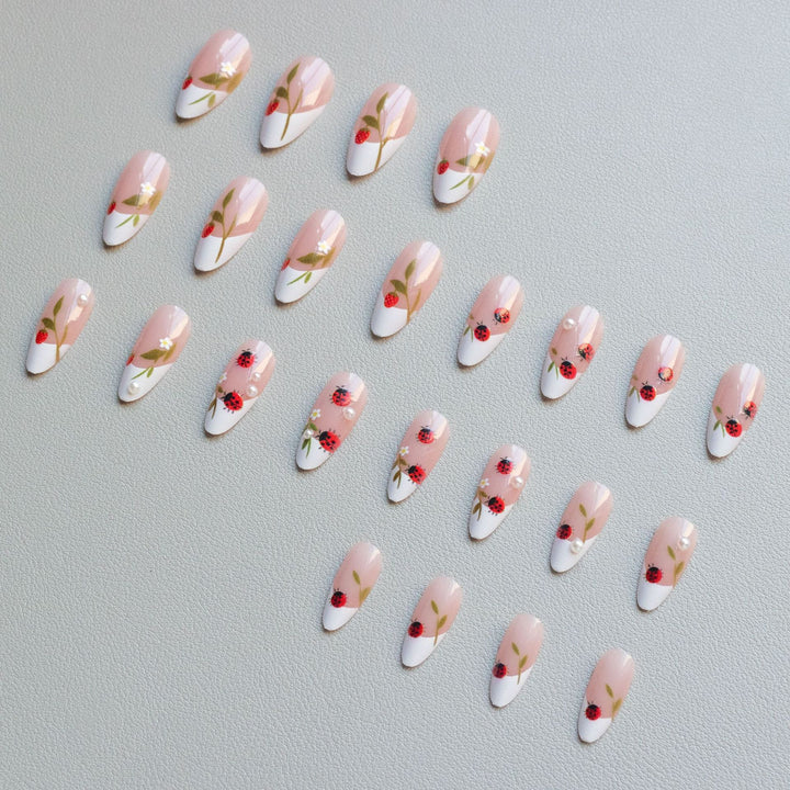 Artistic Ladybug Nail Art