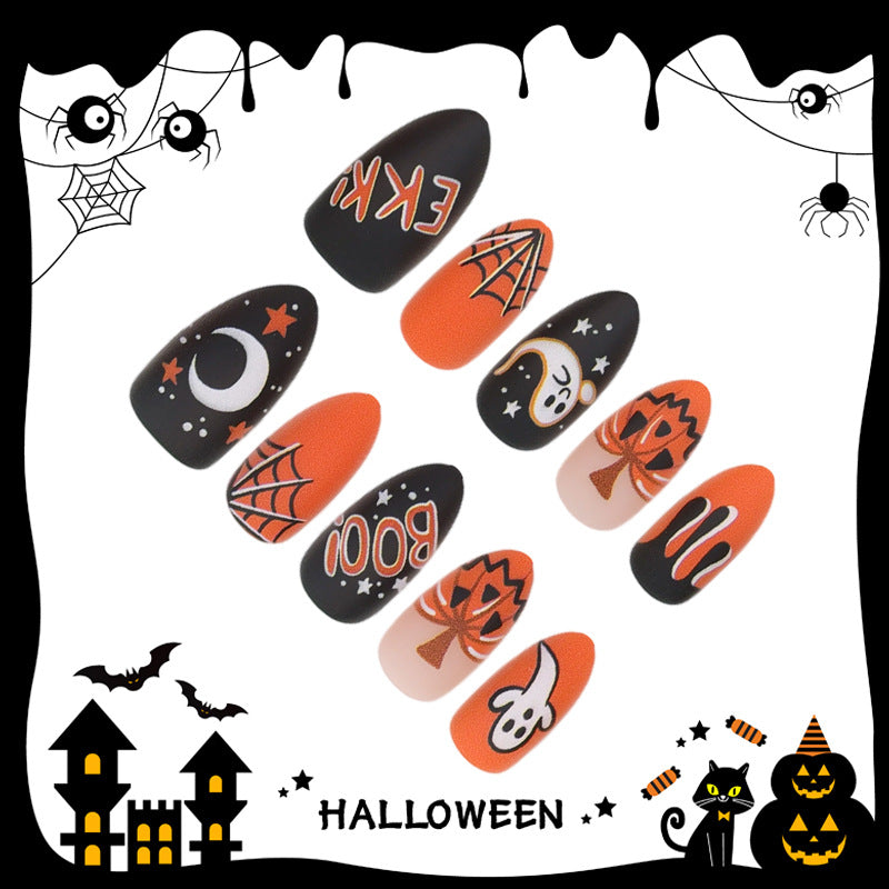 Halloween Artificial Nail Set with Halloween Motifs and Creative Designs Stornfield